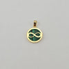 18k Infinity Green Pendant 0.90g