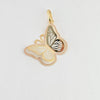 18k 2Toned Butterfly Pendant 2.1g