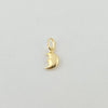 18k Mini Smiling Crescent Pendant 0.50