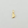 18k Mini Smiling Crescent Pendant 0.50