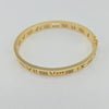 18k Roman Numeral 7mm Bangle 13.8g