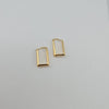 18k Small Square Earrings 2.5g