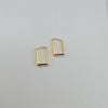 18k Small Square Earrings 2.5g