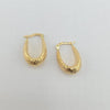18k Gradual Small Teardrop Hoop Earrings 2.5g