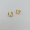 18k Greek Key Hoop Earrings 2g