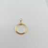 18k Roman Numeral Round Pendant 0.90g