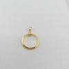 18k Roman Numeral Round Pendant 0.90g