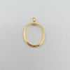 18k Roman Numeral Oval Pendant 1g