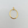 18k Roman Numeral Oval Pendant 1g