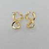 18k Greek Key #8 Earrings 1.34g