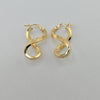 18k Greek Key #8 Earrings 1.5g