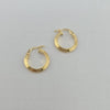 18k Small Roman Numeral Earrings 0.82g
