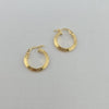 18k Small Roman Numeral Earrings 0.82g