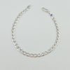 18k Mini Curb White 3mm Bracelet 1.2g