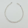 18k Mini Curb White 3mm Bracelet 1.2g