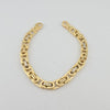 18k 2Toned Chain 8mm Bracelet 14.3g