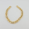 18k 2Toned Chain 8mm Bracelet 14.3g
