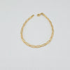 18k Mini Paperclip Link 3mm Bracelet 3g