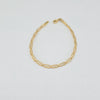 18k Mini Paperclip Link 3mm Bracelet 3g