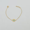 18k Green Butterfly Baby Bracelet 1g