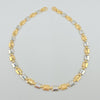 18k 2Toned Squares Link Necklace 29.6g