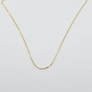 18k Mini Cable 18in Chain 2.3g