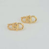 18k Belt Buckle Earrings 6.1g