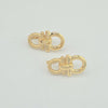 18k Belt Buckle Earrings 8.3g