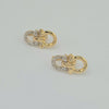 18k 2Toned Belt Buckle Earrings 6.45g