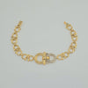 18k 2Toned Belt Buckle Bracelet 9.3g