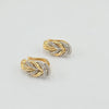 18k 2Toned Double Infinity Knot Earrings 8.9g