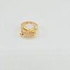 18k Butterfly & Bamboo S6.5 Ring 3.6g
