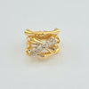 18k 2Toned Bamboo S6.5 Ring 6.7g