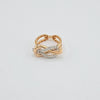 18k 2Toned Infinity Knot S7 Ring 2.8g
