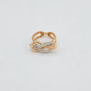 18k 2Toned Infinity Knot S7 Ring 2.8g