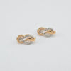 18k 2Toned Infinity Knot Rose Earrings 4.4g