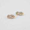 18k 2Toned Infinity Knot Rose Earrings 4.4g