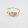 18k 2Toned Infinity Knot Bangle 12.7g