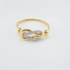 18k 2Toned Infinity Knot Bangle 12.7g