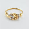 18k 2Toned Double Infinity Knot Bangle 16.6g