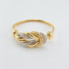 18k 2Toned Double Infinity Knot Bangle 16.6g