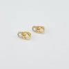 18k 2Toned Belt Buckle Earrings 3.3g