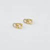 18k 2Toned Belt Buckle Earrings 3.3g