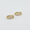 18k 2Toned Infinity Knot Earrings 4.5g