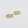 18k 2Toned Infinity Knot Earrings 4.5g