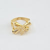 18k Butterfly & Bamboo S7.25 Ring 3.6g