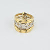 18k 2Toned 3n1 Dia Cut S7.25 Ring 5.5g