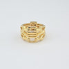 18k 3n1 Chain Bamboo S7.75 Ring 5.4g