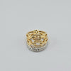 18k 2Toned 3n1 Chain S7.5 Ring 5.5g