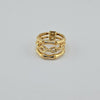 18k 3n1 Bamboo Chain S7.75 Ring 4.9g